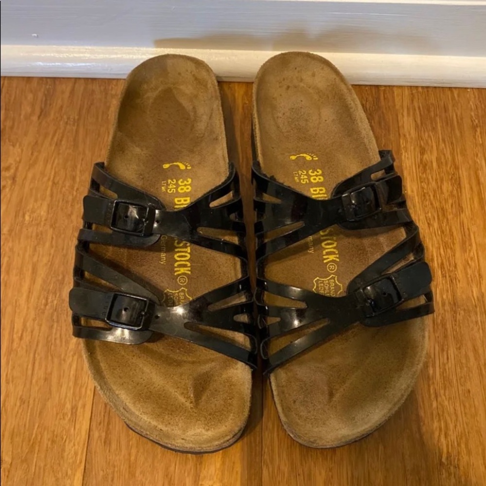 Birkenstock Black Patent Granada Sandal 38
